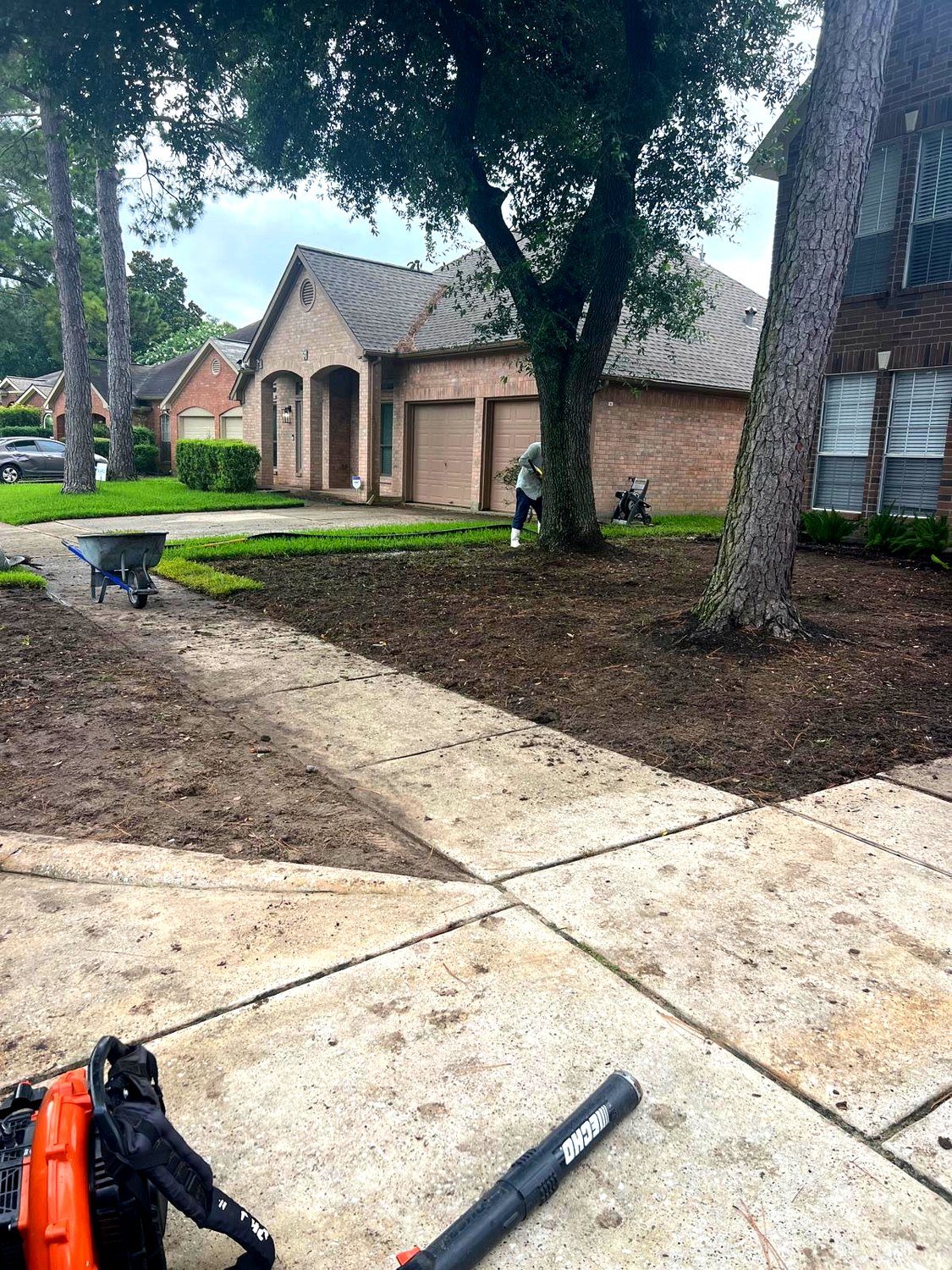 Front yard prepped and ready for new sod