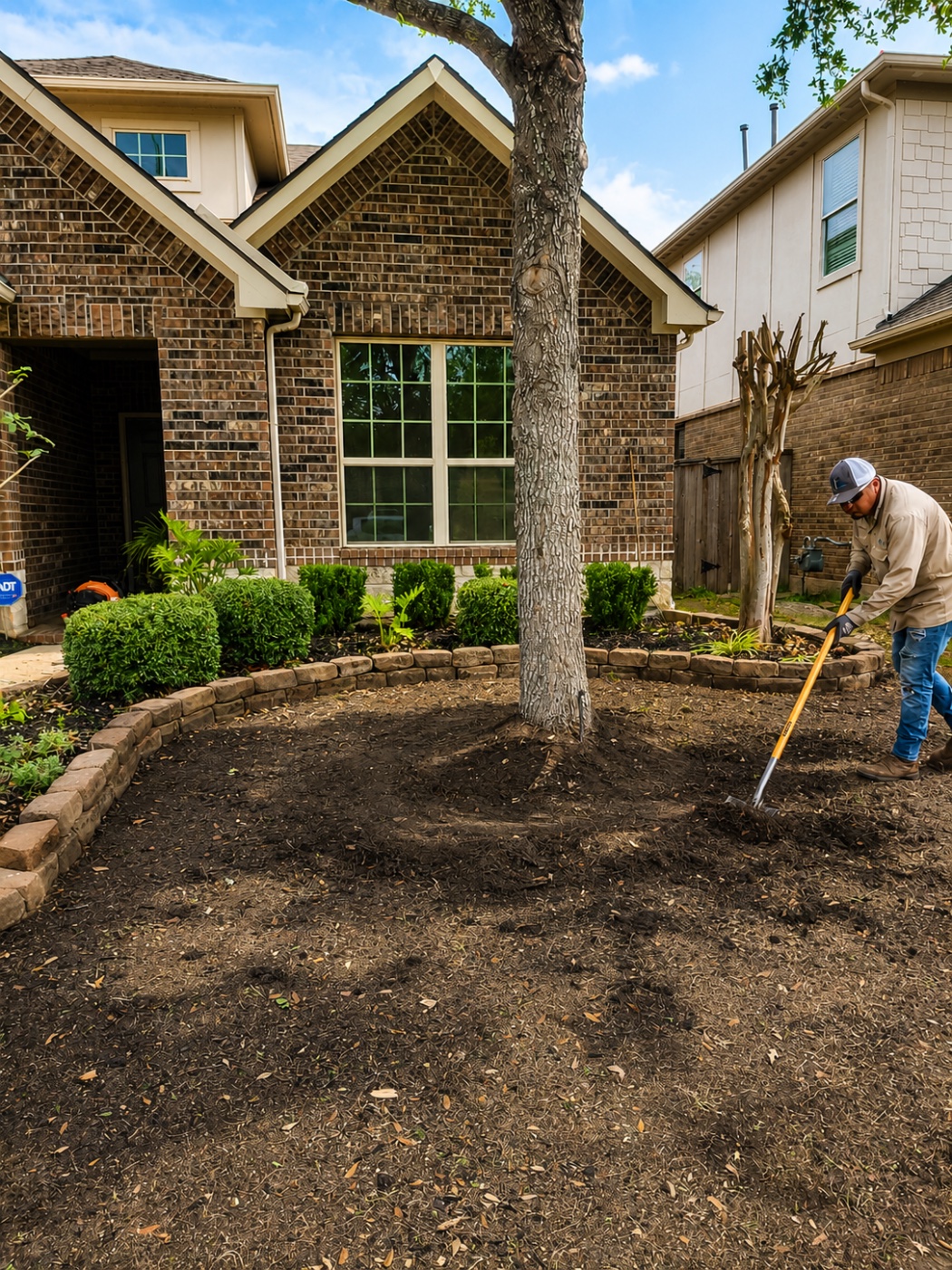Lush green lawn maintained by Myke Landscaping